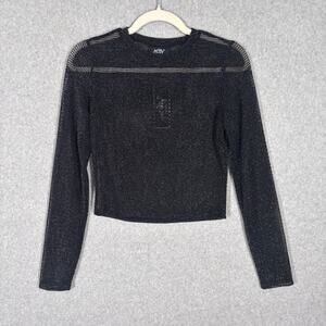 Hot Topic Crop Top M Chain Metallic Fishnet‎ Whimsigoth Witchy Festival Rave Y2K